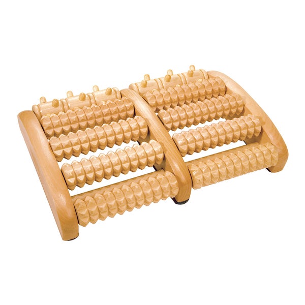 Croll & Denecke Massageroller Fußroller aus Holz mit 2x5 Rollen 1 St