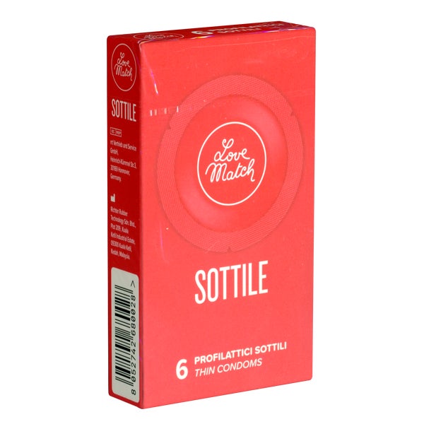 «Sottile» Kondome – Extra dünn, 6 Stück, 53 mm (6 Kondome) 6 St