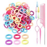 200 Stück Mini Bunte Haargummis Kinder Soft Elastisch Haarsp 1 St