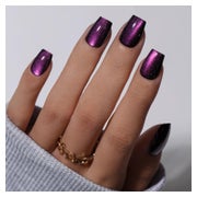 Fingernägel Press On Kurz Sarg Cat Eye Glitzer 30 Schwarz Vi 1 St