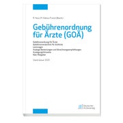 Produktabbildung: Gebührenordnung für Ärzte (GOÄ), Stand Januar 2020