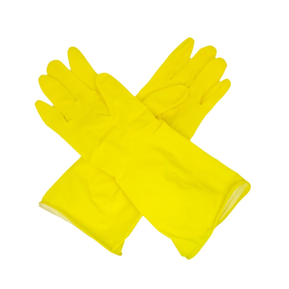 Romed Haushaltshandschuhe, gelb, 100% Naturlatex, Gr. L, 12 Paar 24 St