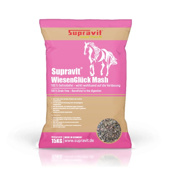 Supravit  Pferdefutter Mash | schmackhaftes & energiereiches Pferdefutter  für Pferde 15 kg