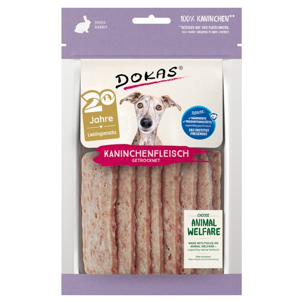 Dokas Hunde Snack Kaninchenfleisch getrocknet 0,84 kg