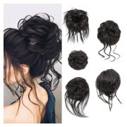 Haarteil Dutt Gummiband Gewellt Kunsthaar Damen Messy Bun 4# 1 St
