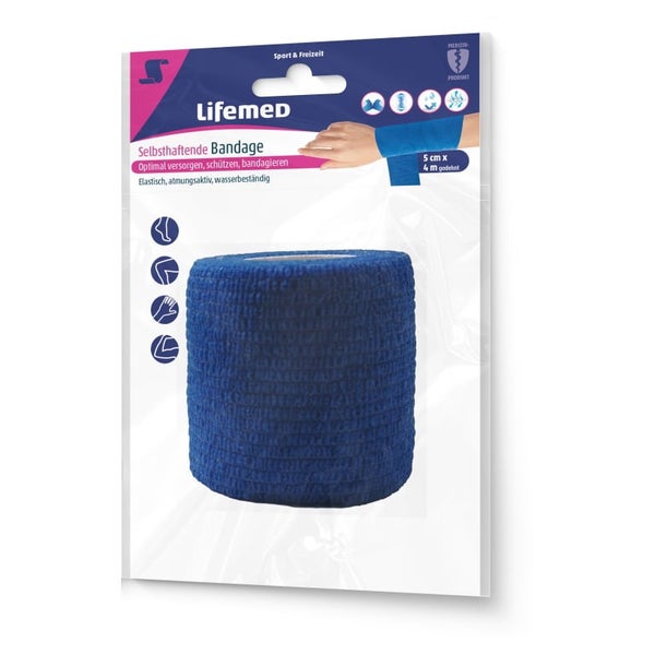 Lifemed Selbsthaftende Bandage farbig sortiert Fixierung 1 P