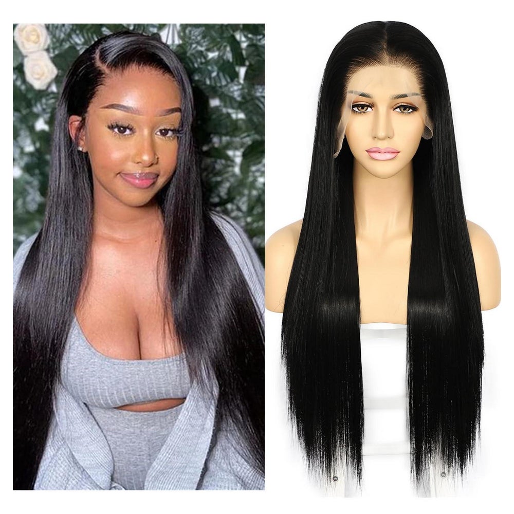 Perücke Damen gerade synthetische 150 Dichte 13x6 Lace Front 1 St