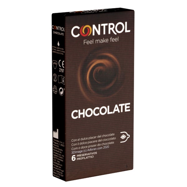 «Chocolate» Passform-Kondome mit Schokoladen-Aroma (6 Kondome)