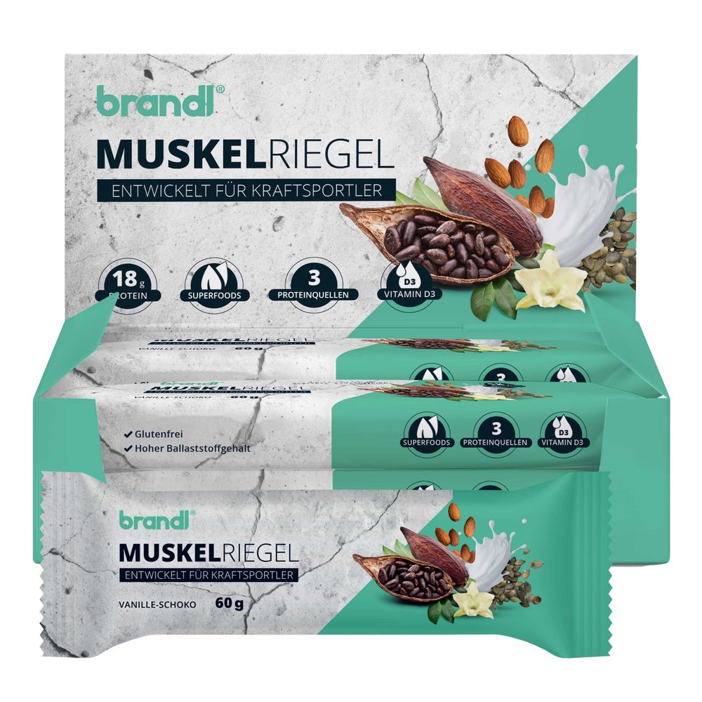 Eiweiß-Riegel für Sportler | Protein-Riegel mit 18g Eiweiß aus 3 Quellen 12 St