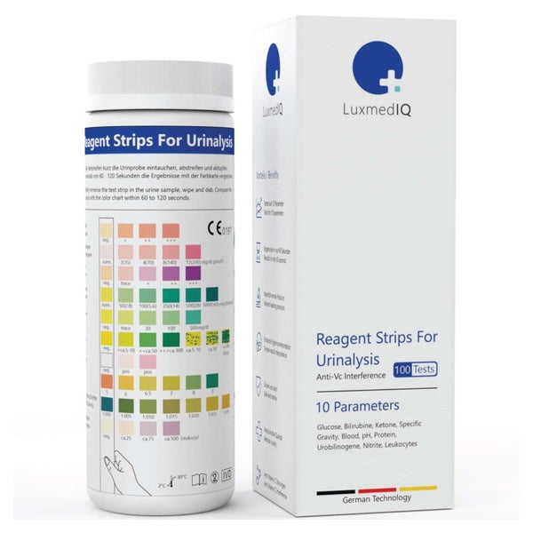 LuxmedIQ Urin Teststreifen für 10 Parameter Gesundheitstest 100 St