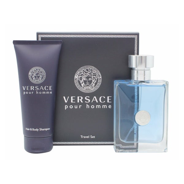 Versace Homme Geschenkset 100ml EDT + 100ml Haar- & Körper-Shampoo 0,2 l