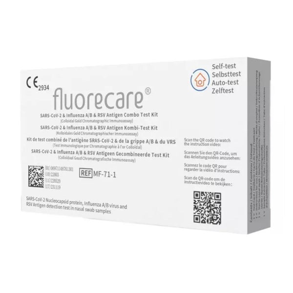 fluorecare® 4in1 Covid-19 / Grippe / RSV Test + Nanovio FFP2 10 St