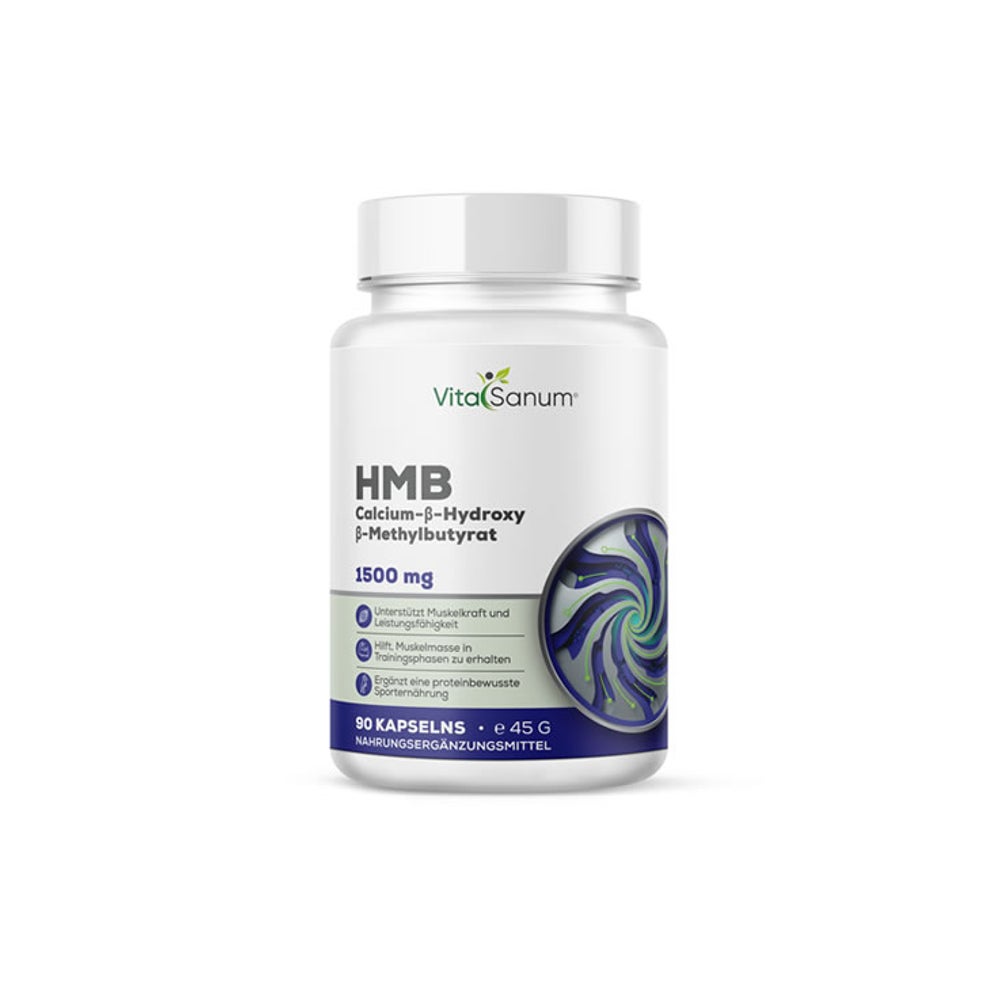 VitaSanum® HMB (Calcium-β-Hydroxy-β-Methylbutyrat) – 1500 mg Tagesportion – 90 Kapseln 90 St