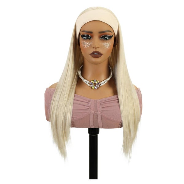 Stirnbandperücke Damen Platinblond Glatt Platinblonde Stirnb 1 St