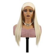 Stirnbandperücke Damen Platinblond Glatt Platinblonde Stirnb 1 St