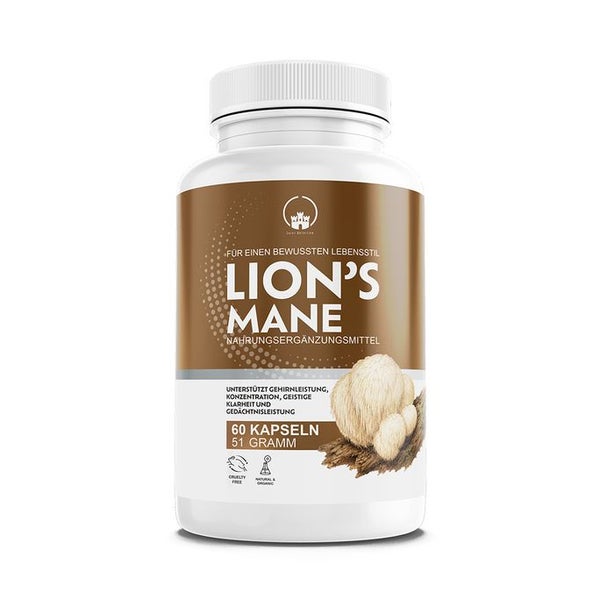 Saint Nutrition® Lions Mane Kapseln 1400mg | Löwenmähne - Hochdosiert | 30% Polysaccharide 51 g