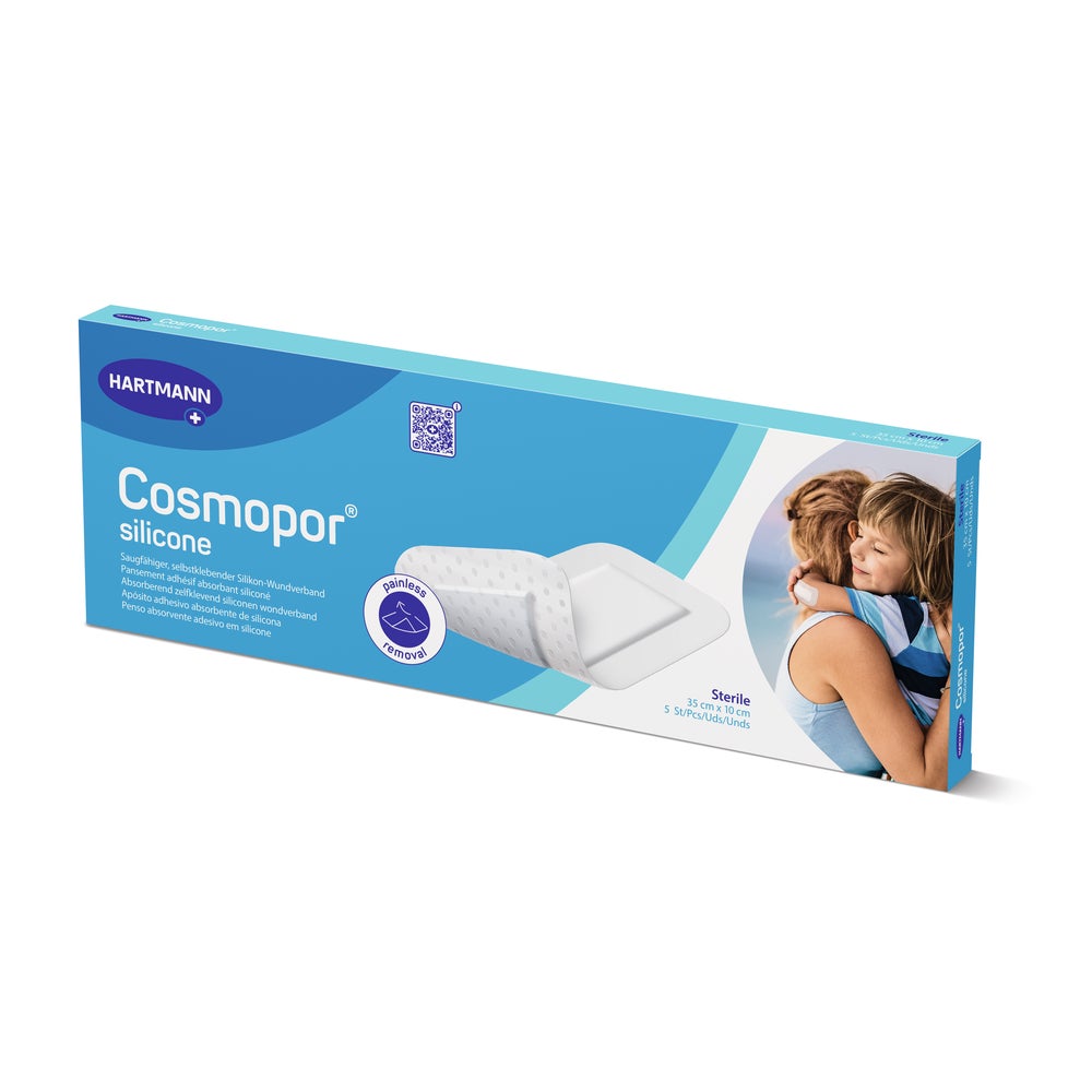 Cosmopor Silicone Wundverband 10x35 cm 5 St