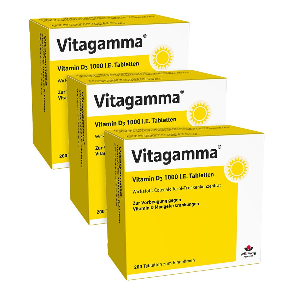 Vitagamma VitaminD3 1000I.E. Dreierpack 3X200 St