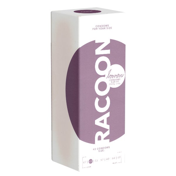 49 «Racoon» strapazierfähige Maßkondome aus Fairtrade-Latex (42 Kondome) 42 St