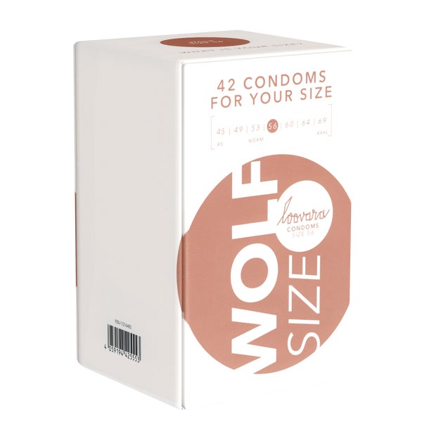 57 «Wolf» strapazierfähige Maßkondome aus Fairtrade-Latex (42 Kondome) 42 St