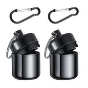 YUXIANLB 2er Pack Wasserdichte Metall Ohrstöpsel Hülle mit Schlüsselanhänger &