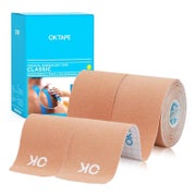 OK TAPE Kinesiologie Tape Pre-cut, 2 Rollen (25cm x 5cm), Physio & Sport Tape