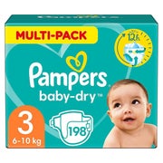 Pampers Windeln Größe 3 (6-10kg) Baby-Dry, Midi, MONATSBOX 198 St