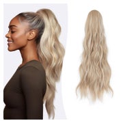 Pferdeschwanz Kordelzug Haarteil Ponytail 66 CM Blond-Weiß-H 1 St