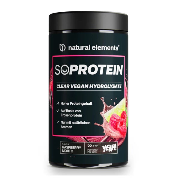 natural elements SoProtein Clear Vegan Hydrolysate Raspberry Mojito 450 g