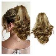 Haar Extensions Zopf Haarteil Clip Lockig 30 cm 110g Goldbra 1 St