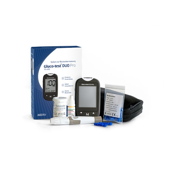 Gluco Test Duo Pro Set Blutzuckermessgerät Mg/dl 1 St