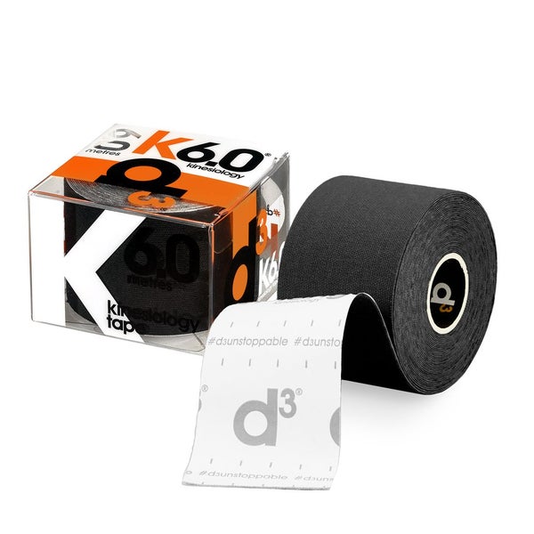 d3 K6.0 Kinesiologie Tape schwarz 6 m