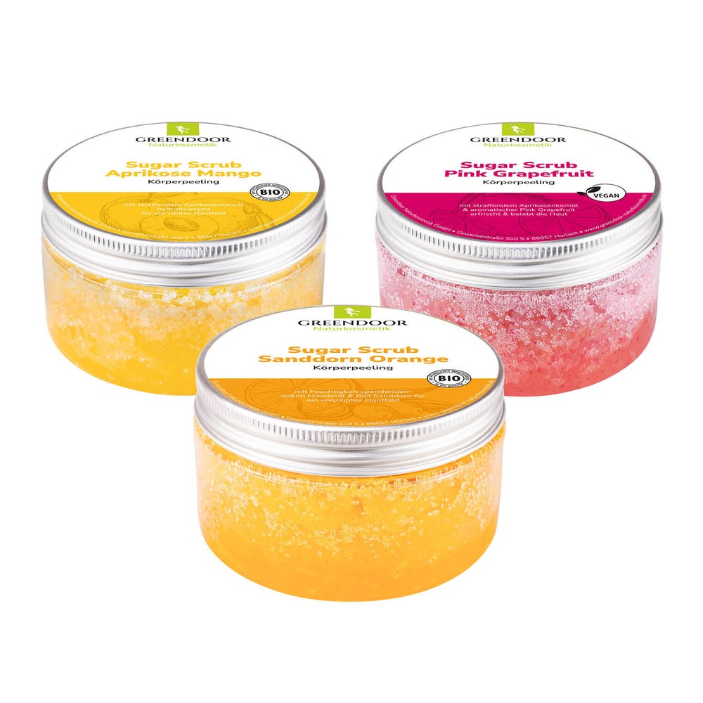 GREENDOOR Körperpeeling Sugar Scrub Set FRUCHT 690 g