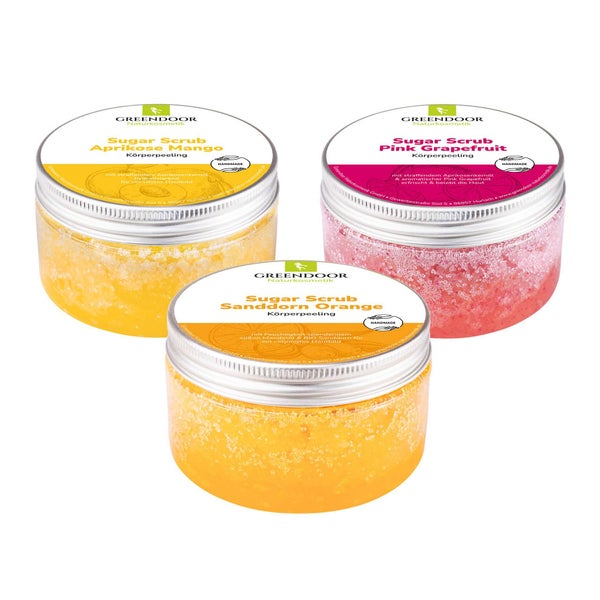 GREENDOOR Körperpeeling Sugar Scrub Set FRUCHT 690 g