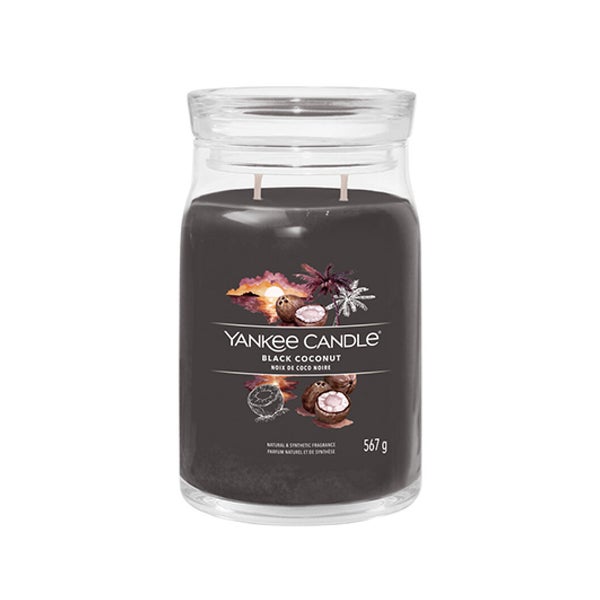 Aromatic candle Signature large glass Black Coconut 567 g 1,475 kg