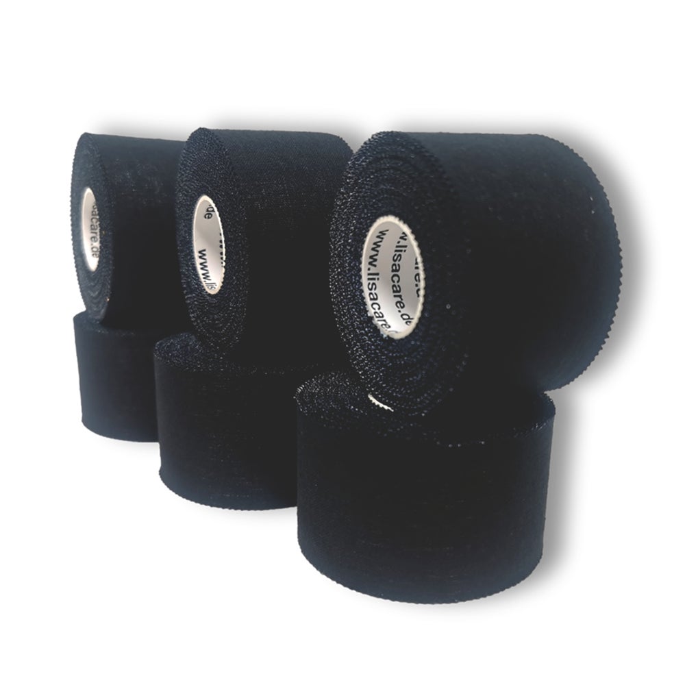 LisaCare Sport Tape - Schwarz Mix - 3,8cm x 10m 6 St