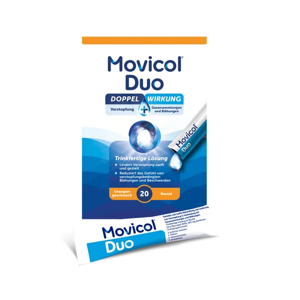 Movicol Duo Abführmittel mit Simeticon Orangengeschmack 20 St