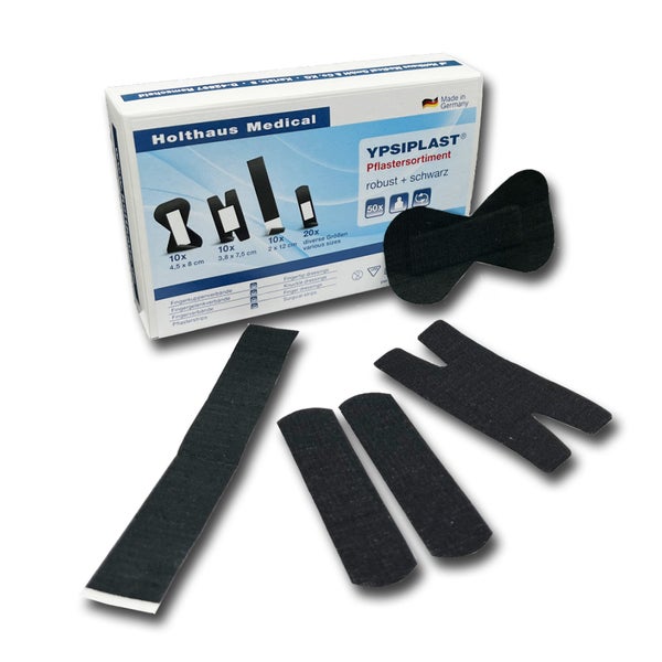 Holthaus Medical YPSIPLAST Pflastersortiment, robust, schwarz 50 St
