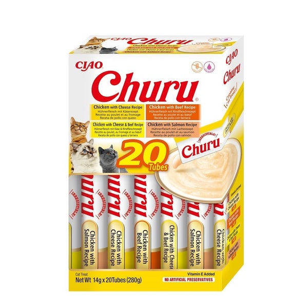 INABA Churu Variety Chicken&Beef Huhn und Rindfleisch für Katzen Multibox 20x14 g (280 g) 0,28 kg