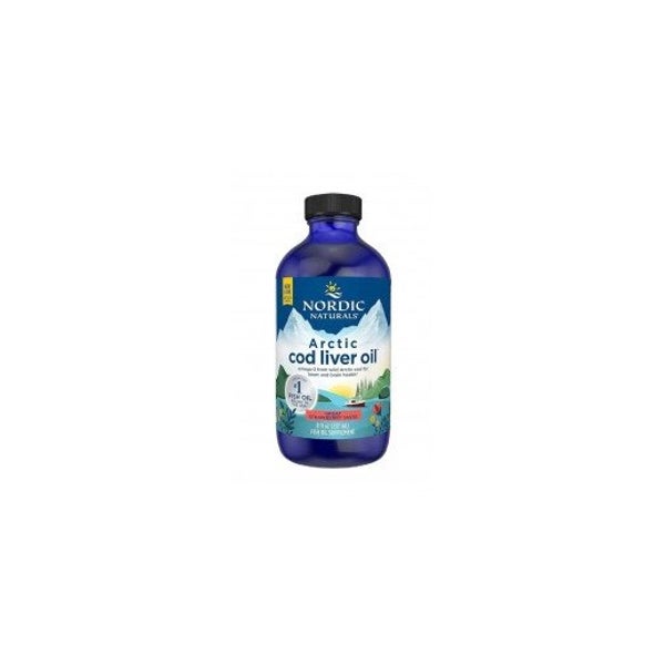 Arktisches Lebertranöl – 1060 mg Erdbeere, Flüssigkeit 237 ml