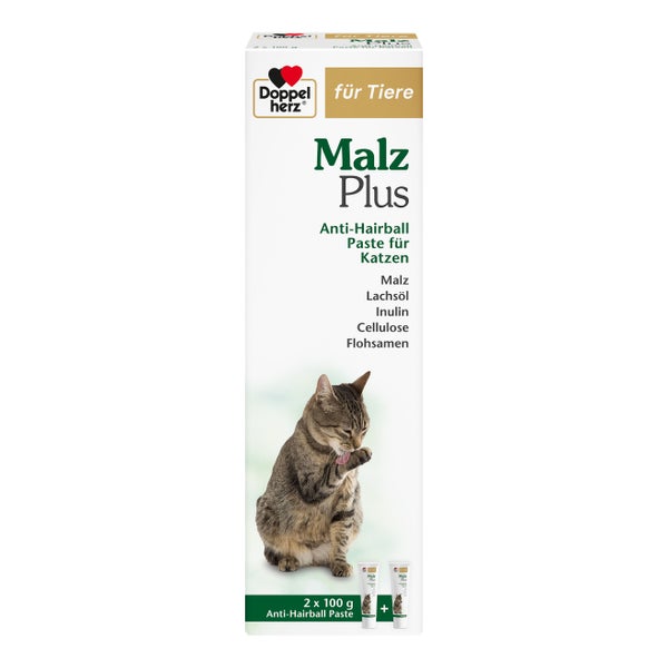 Doppelherz Für Tiere Malz Plus Anti-hairb.pas.kat. 2X100 g