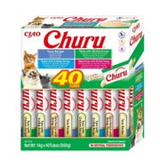 INABA Churu Variety Seafood Meeresfrüchte für Katzen Multibox 40x14 g (560 g) 0,56 kg