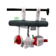 Label-Label Car seat toy Activity-Spirale / Stoff-Spirale zum Greifen und Fühlen für Autositz grau 1 St