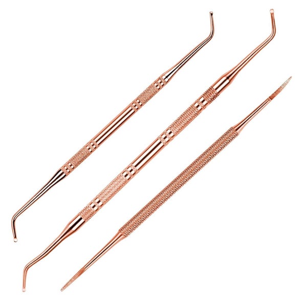 Eckenheber Nagelfeile Edelstahl Set 3er Zehennägel Fußpflege 1 St