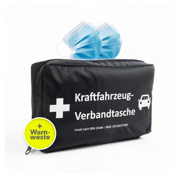 KARAT KFZ-Verbandtasche DIN 13164:2022 Warnweste 2 Masken 1 St