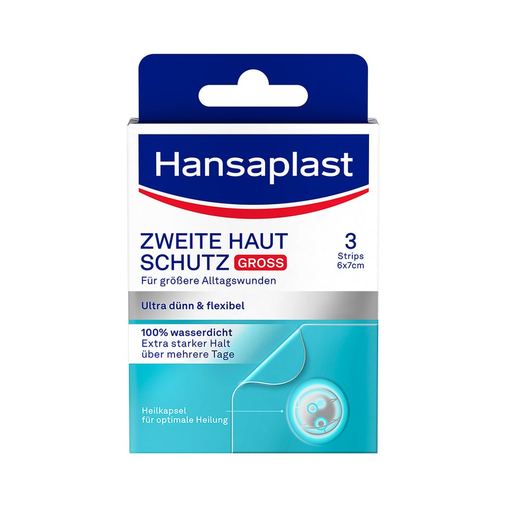 Hansaplast Zweite Haut Schutz Pflaster Groß 3 St