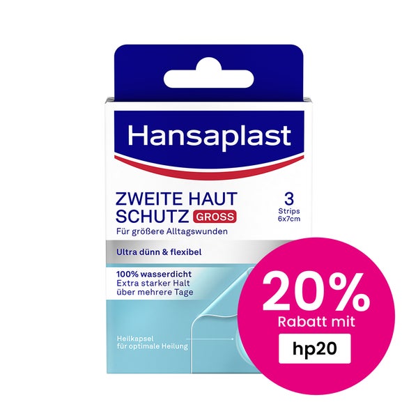 Hansaplast Zweite Haut Schutz Pflaster Groß 3 St
