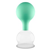 Produktabbildung: Pulox Schröpfglas aus Echtglas mit Saugball - 52mm in Grün 1 St