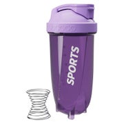 Proteinshaker 600ml Hexagondesign Öffnung Tragegriff Violett 1 St