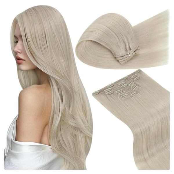 Clip Extensions Echthaar Blond Highlight 40cm 40cm-7PCS-135G 1 St